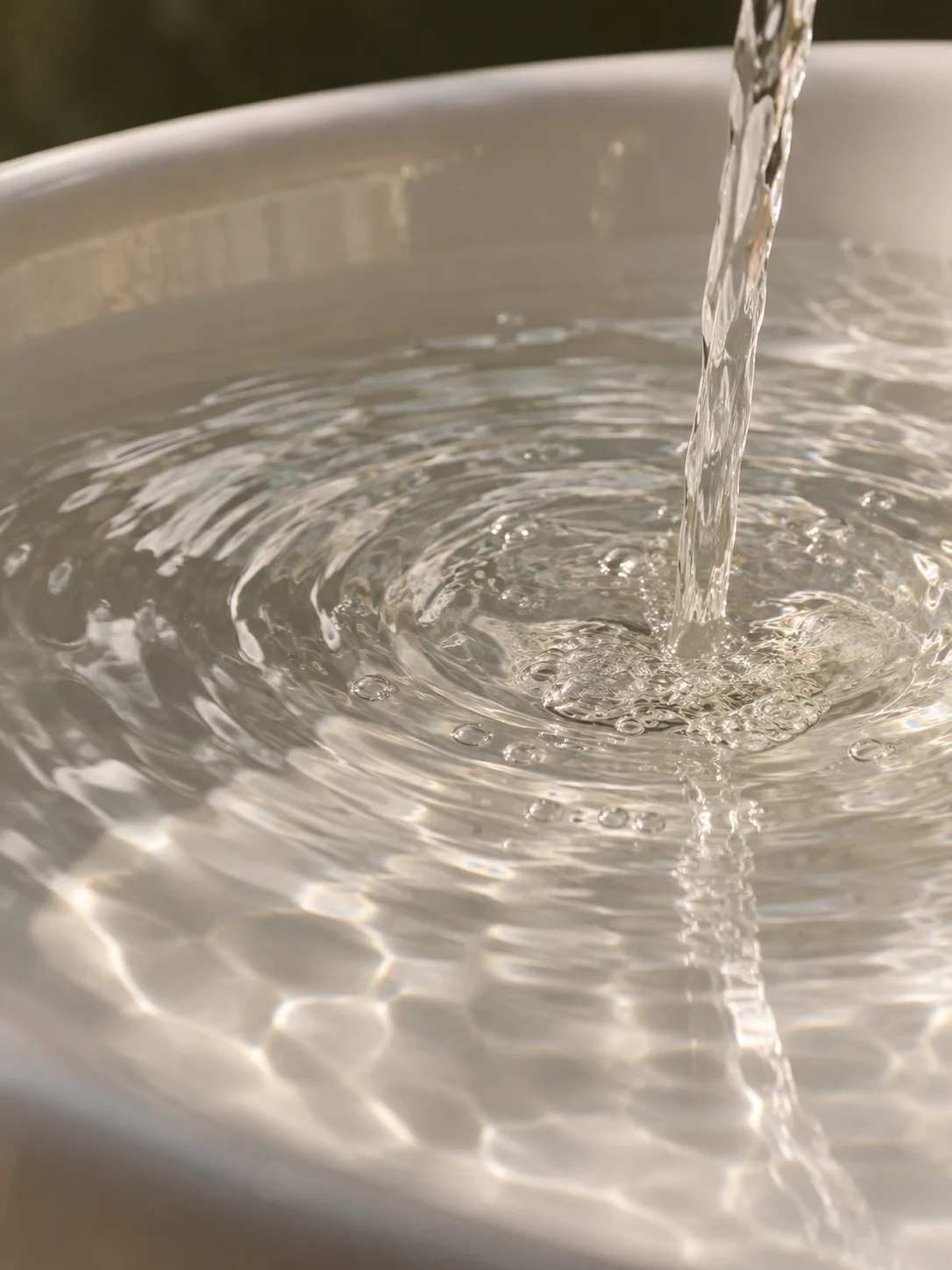 Illustration en gros plan de reflets et de fines ondulations à la surface de l’eau