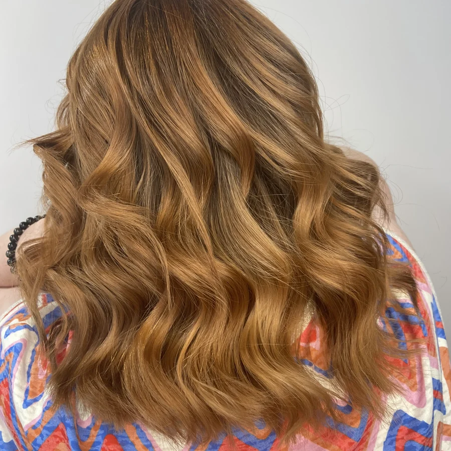Résultat et accompagnement Résultat d’un balayage lumineux réalisé au salon Lucia Rizzo
